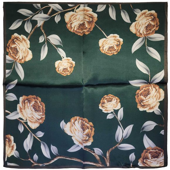 NWT Genuine 100% Mulberry Silk Satin Scarf 21"x21" Small Square Shawl 54621 - Picture 8 of 9